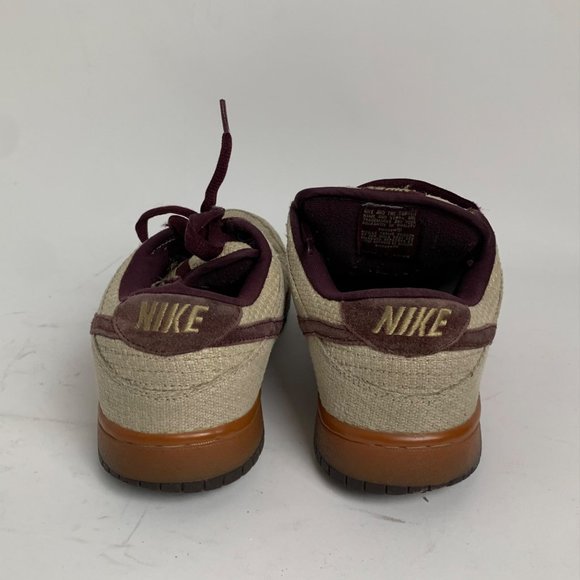 10 Vintage Nike Dunk Low Pro SB Red Hemp Sneakers - Picture 3 of 5